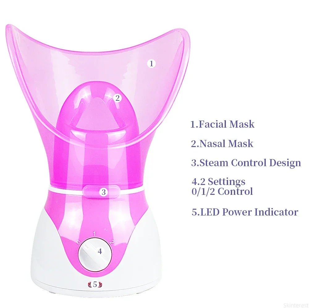 Facial Steamer Ionic Hot Mist Facial Heating Sprayer Pore Cleaner Skin Moisturizing SPA Humidifier Atomizer Home Skin Care Tool